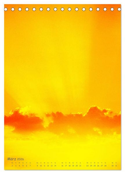 Produktbild: Aquarelle am Himmel (Tischkalender 2026 DIN A5 hoch), CALVENDO Monatskalender