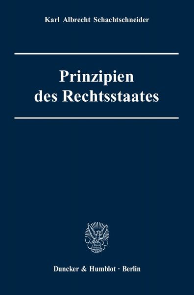 Produktbild: Prinzipien des Rechtsstaates.