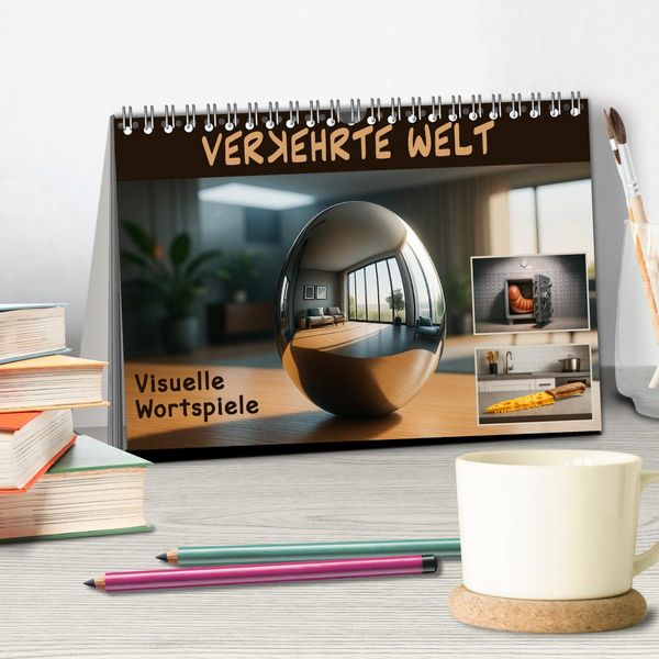 Produktbild: Verkehrte Welt - Bilderr&auml;tsel (Tischkalender 2026 DIN A5 quer), CALVENDO Monatskalender