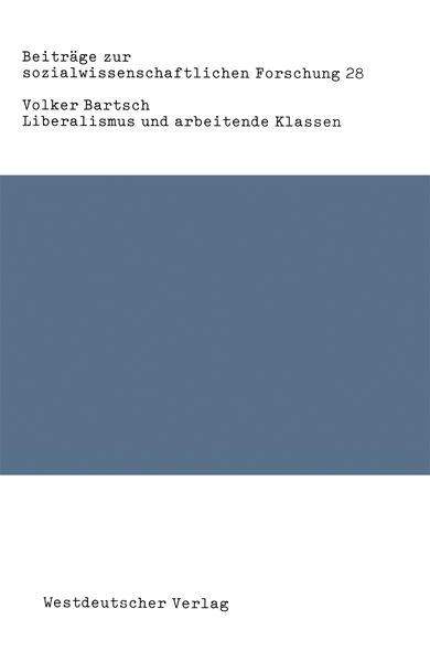 Produktbild: Liberalismus und arbeitende Klassen
