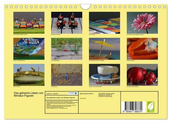 Produktbild: Das geheime Leben von Miniatur-Figuren (Wandkalender 2026 DIN A4 quer), CALVENDO Monatskalender