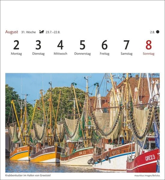 Produktbild: Nordseek&uuml;ste Sehnsuchtskalender 2027 - Wochenkalender mit 53 Postkarten