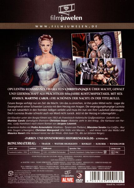 Lucrezia Borgia Lukrezia Borgia von Christian Jacque DVD