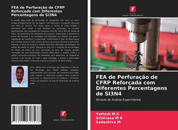 Produktbild: FEA de Perfura&ccedil;&atilde;o de CFRP Refor&ccedil;ada com Diferentes Percentagens de SI3N4