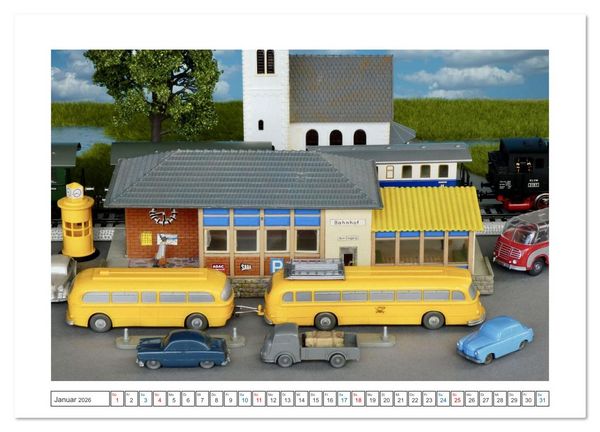 Produktbild: Architektur in Miniatur (hochwertiger Premium Wandkalender 2026 DIN A2 quer), Kunstdruck in Hochglanz