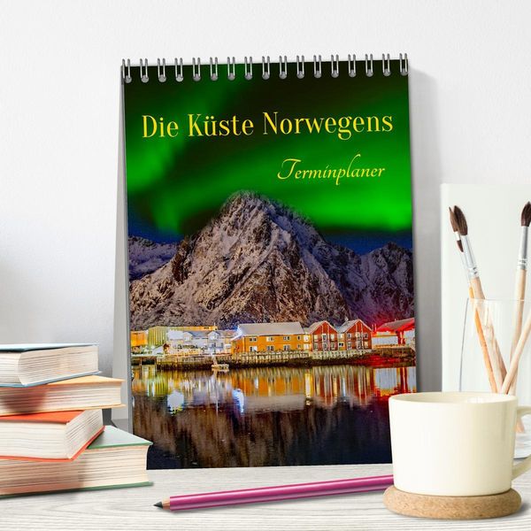 Produktbild: Die K&uuml;ste Norwegens - Terminplaner (Tischkalender 2026 DIN A5 hoch), CALVENDO Monatskalender