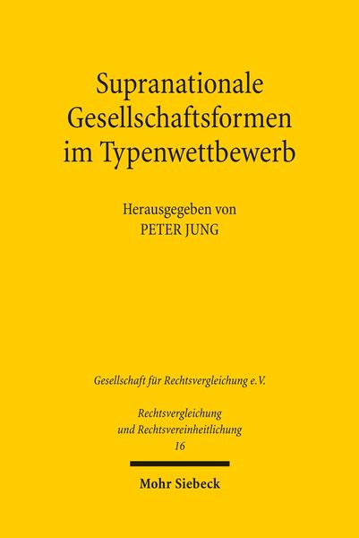 Produktbild: Supranationale Gesellschaftsformen im Typenwettbewerb