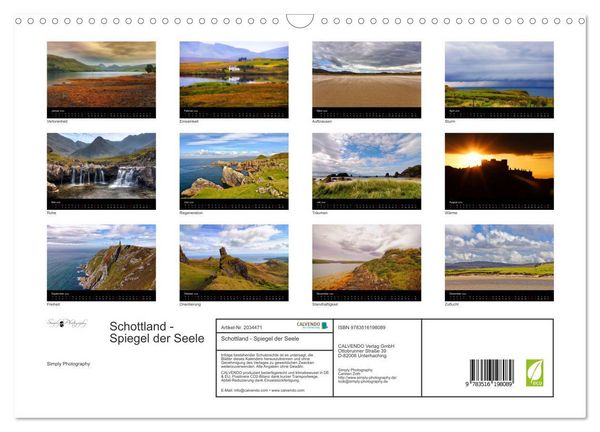 Produktbild: Schottland - Spiegel der Seele (Wandkalender 2026 DIN A3 quer), CALVENDO Monatskalender