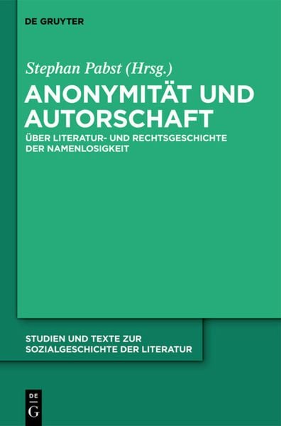 Produktbild: Anonymit&auml;t und Autorschaft