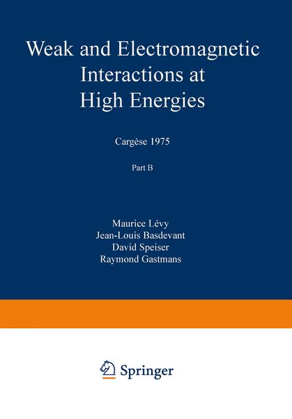 Produktbild: Weak and Electromagnetic Interactions at High Energies