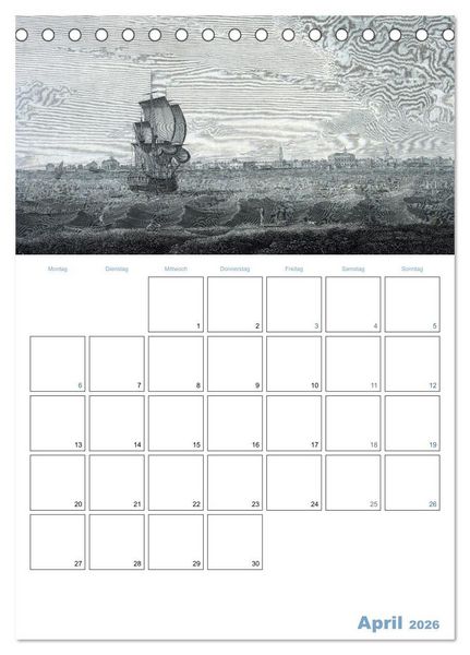 Produktbild: Segelschiffe - mit Planerfunktion (Tischkalender 2026 DIN A5 hoch), CALVENDO Monatskalender