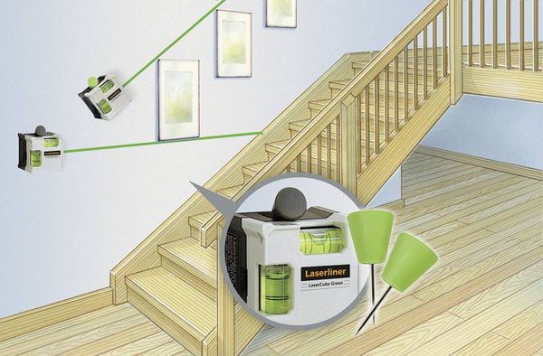 Produktbild: Laserliner LaserCube green Linienlaser Reichweite (max.): 10m
