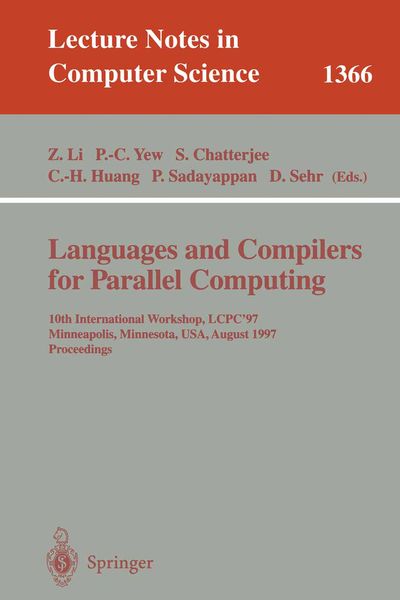 Produktbild: Languages and Compilers for Parallel Computing