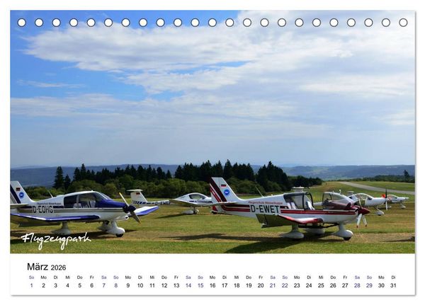 Produktbild: Fliegerschule Wasserkuppe (Tischkalender 2026 DIN A5 quer), CALVENDO Monatskalender