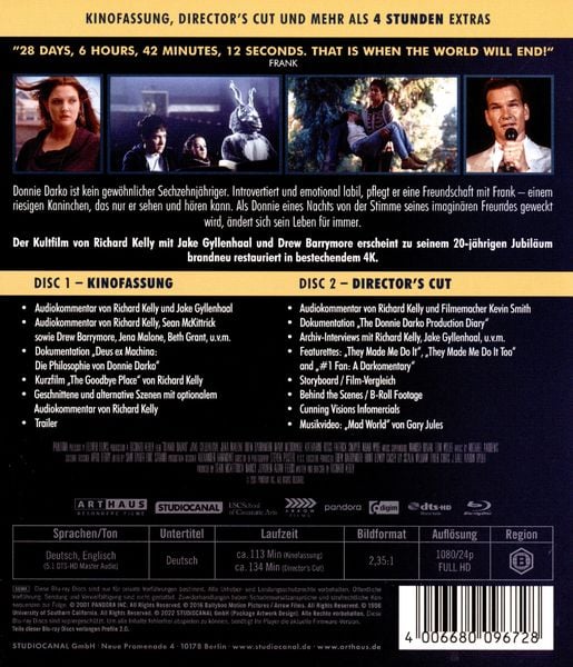 Produktbild: Donnie Darko [2 BRs]