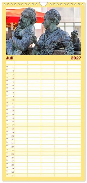 Produktbild: Familienplaner 2027 - Bergisch Gladbach mit 5 Spalten (Wandkalender, 21 x 45 cm) CALVENDO