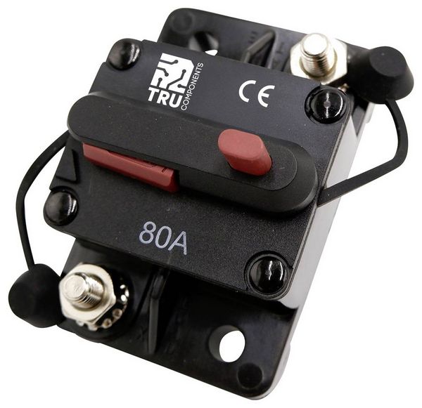 Produktbild: TRU COMPONENTS TC-13596596 Sicherungsautomat 80A Schwarz 1St.