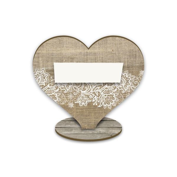 Produktbild: familiawedding 25 Tischkarten zur Hochzeit "Ja ich Will" Herz-Design