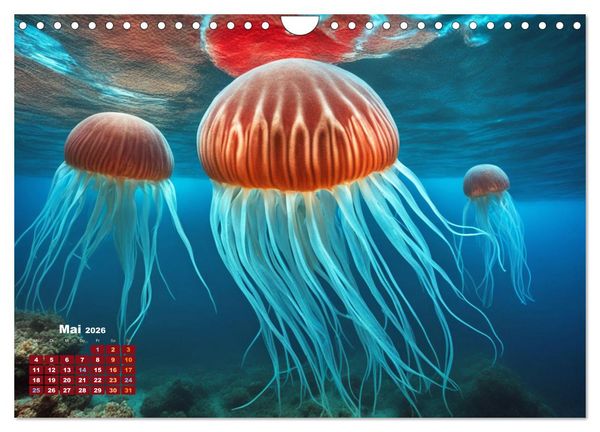 Produktbild: Tief unten im Meer Unterwasser Fantasy (Wandkalender 2026 DIN A4 quer), CALVENDO Monatskalender