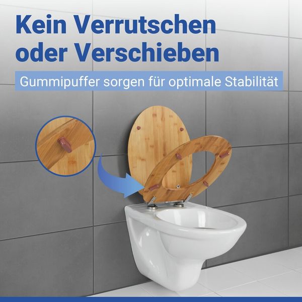 Produktbild: WC-Sitz Mod. Bambusa, Toilettensitz aus Bambus