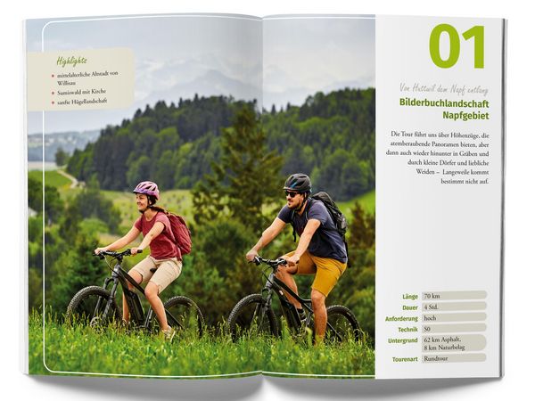 Produktbild: K&uuml;mmerly+Frey Raus und E-Biken Rundtouren Zentralschweiz &ndash; E-Bikef&uuml;hrer