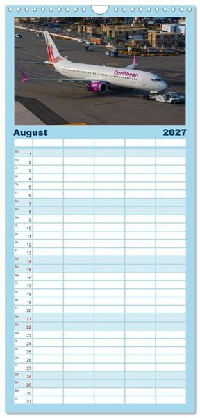 Produktbild: Familienplaner 2027 - Flieger von Boeing mit 5 Spalten (Wandkalender, 21 x 45 cm) CALVENDO