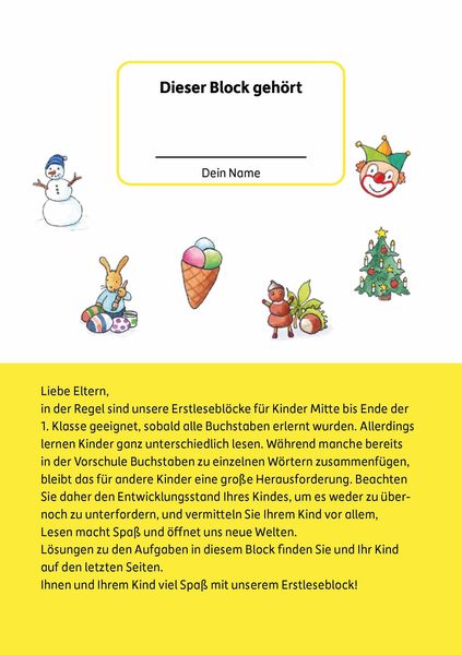 Produktbild: Lesen lernen 1. Klasse f&uuml;r Jungen und M&auml;dchen - Quer durchs Jahr
