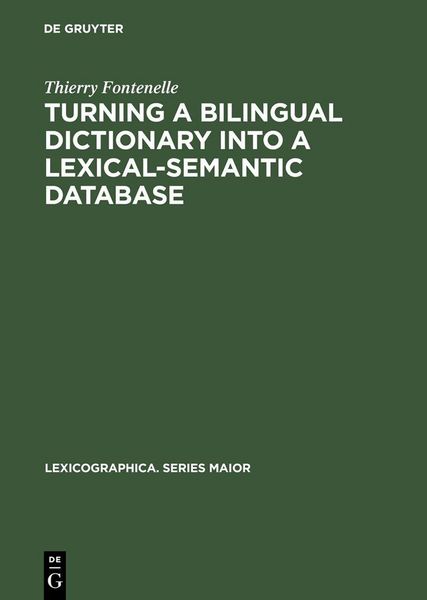 Produktbild: Turning a Bilingual Dictionary into a Lexical-Semantic Database