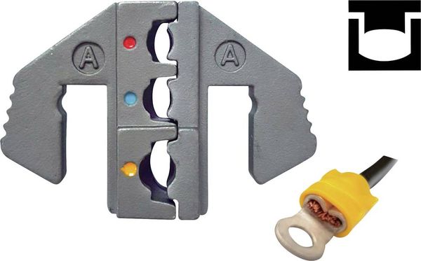 Produktbild: TOOLCRAFT PLE-0A Crimp-Eins&auml;tze Isolierte Kabelschuhe, Isolierte Flachstecker Quetschbereich: 0.5 bis 6mm&sup2; Passend f&uuml;r Marke