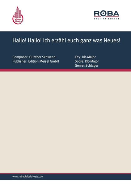 Produktbild: Hallo! Hallo! Ich erz&auml;hl euch ganz was Neues!