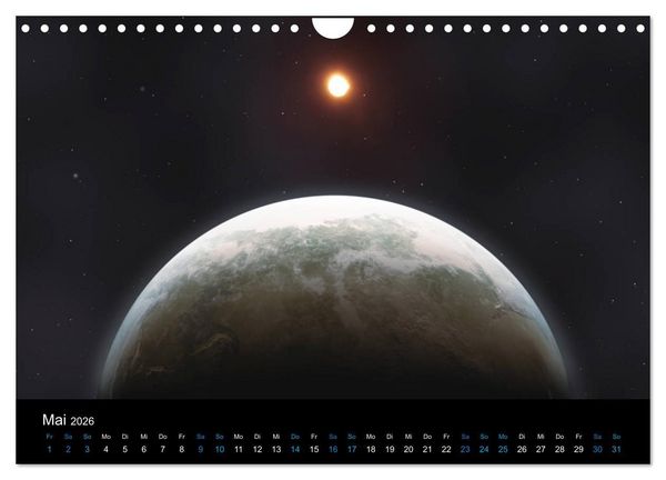 Produktbild: Weit entfernte unbekannte Welten (Wandkalender 2026 DIN A4 quer), CALVENDO Monatskalender