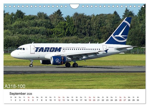 Produktbild: Flugzeuge von Airbus (Wandkalender 2026 DIN A4 quer), CALVENDO Monatskalender