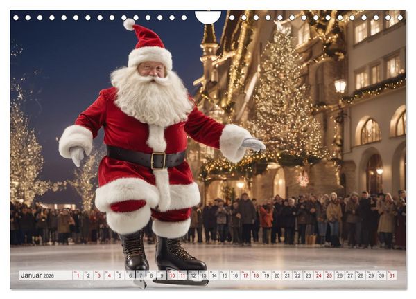 Produktbild: Durch das Jahr mit dem Weihnachtsmann (Wandkalender 2026 DIN A4 quer), CALVENDO Monatskalender