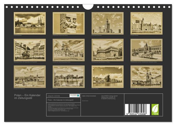 Produktbild: Polen &ndash; Ein Kalender im Zeitungsstil (Wandkalender 2026 DIN A4 quer), CALVENDO Monatskalender