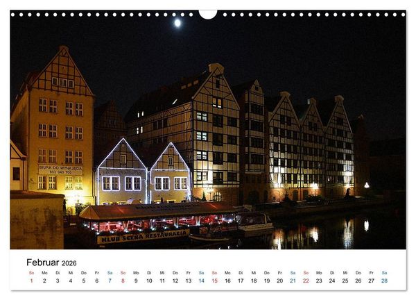 Produktbild: Das alte Danzig - Ein Stadtbummel am Abend (Wandkalender 2026 DIN A3 quer), CALVENDO Monatskalender