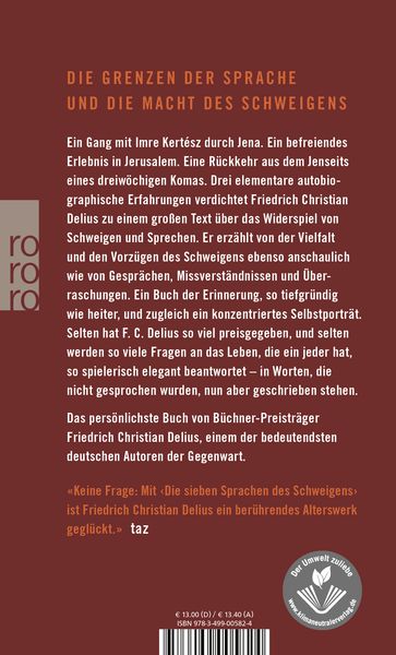 Produktbild: Die sieben Sprachen des Schweigens