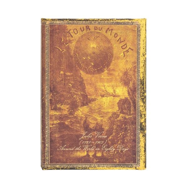Produktbild: Hardcover Notizbuch Verne, Reise um die Erde, Mini, Liniert