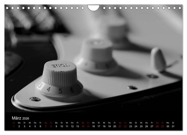 Produktbild: Regelwerke - Details alter E-Gitarren (Wandkalender 2026 DIN A4 quer), CALVENDO Monatskalender
