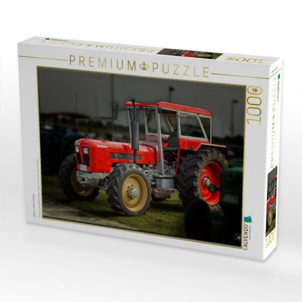 Produktbild: CALVENDO Puzzle Oldtimer Traktor Schl&uuml;ter | 1000 Teile Lege-Gr&ouml;&szlig;e 64x48cm Foto-Puzzle f&uuml;r gl&uuml;ckliche Stunden