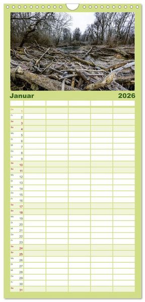Produktbild: Familienplaner 2026 - &Ouml;sterreichs Donau mit 5 Spalten (Wandkalender, 21 x 45 cm) CALVENDO