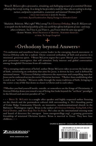 Produktbild: A Generous Orthodoxy