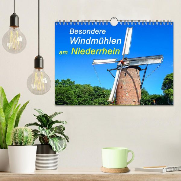 Produktbild: Besondere Windm&uuml;hlen am Niederrhein (Wandkalender 2026 DIN A4 quer), CALVENDO Monatskalender