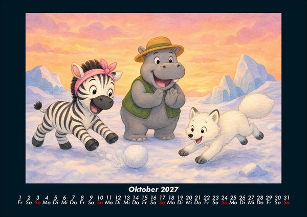 Produktbild: Zara & Sash in der Polarwelt 2027 Fotokalender DIN A4