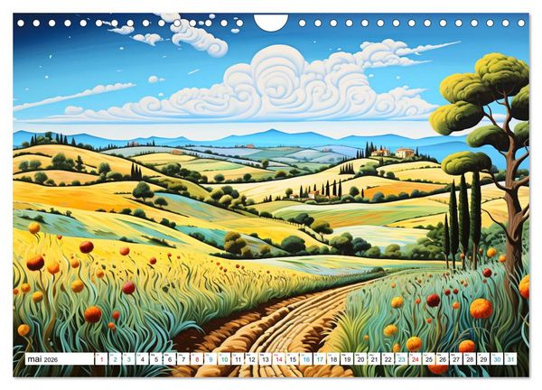 Produktbild: Paysages color&eacute;s (Calendrier mural 2026 DIN A4 vertical), CALVENDO calendrier mensuel