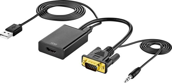 SpeaKa Professional AV Adapter [VGA, Klinke - HDMI] 1920 x 1080 Pixel SP-VK/HD