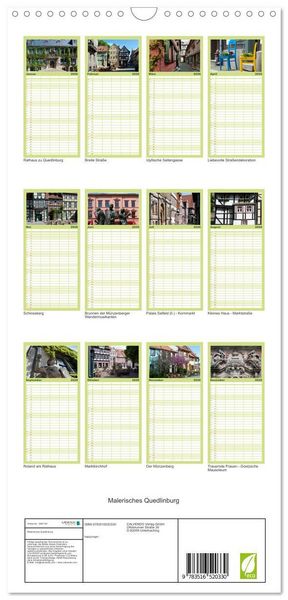Produktbild: Familienplaner 2026 - Malerisches Quedlinburg mit 5 Spalten (Wandkalender, 21 x 45 cm) CALVENDO