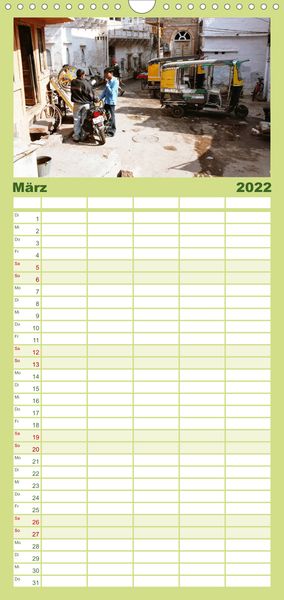 Produktbild: Familienplaner Alltagsleben in Indien (Wandkalender 2022 , 21 cm x 45 cm, hoch)