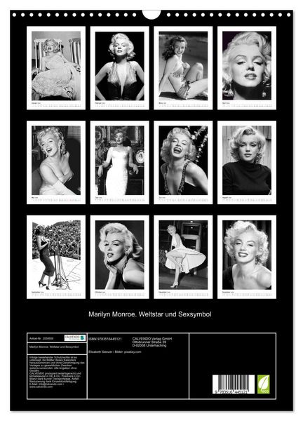Produktbild: Marilyn Monroe. Weltstar und Sexsymbol (Wandkalender 2026 DIN A3 hoch), CALVENDO Monatskalender