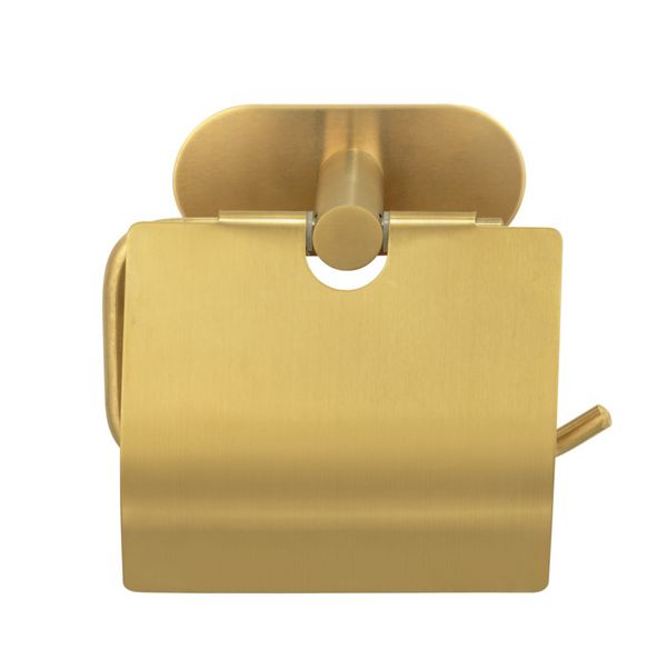 Produktbild: Turbo-Loc&reg; Toilettenpapierhalter mit Deckel Mod. Orea Gold Matt, Befestigen ohne bohren