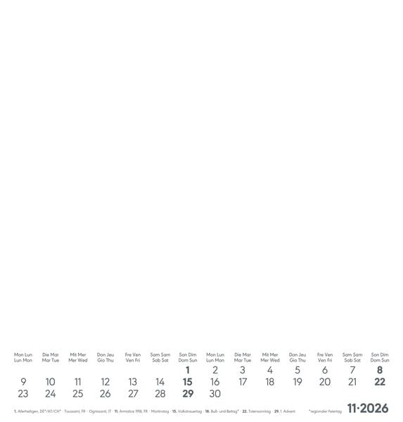 Produktbild: Kreativ-Kalender weiß 2026 - 21x22 cm - Foto, Malen, Basteln - datiert - Kreativkalender - Foto-Kalender - Alpha Edition